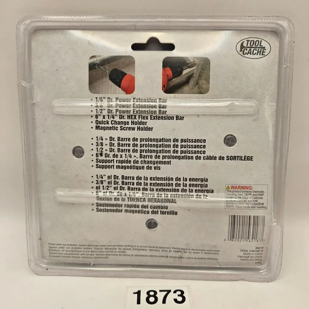 TOOL CACHE BIT HOLDER & EXTENSION SET 6 PCS #56218 NIB